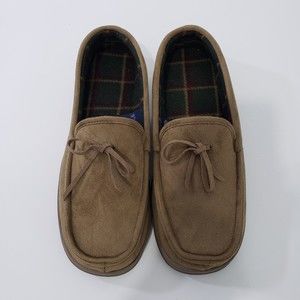 Stafford Men's Tan Slippers with Memory Foam, Size Large (9,5 - 10,5)